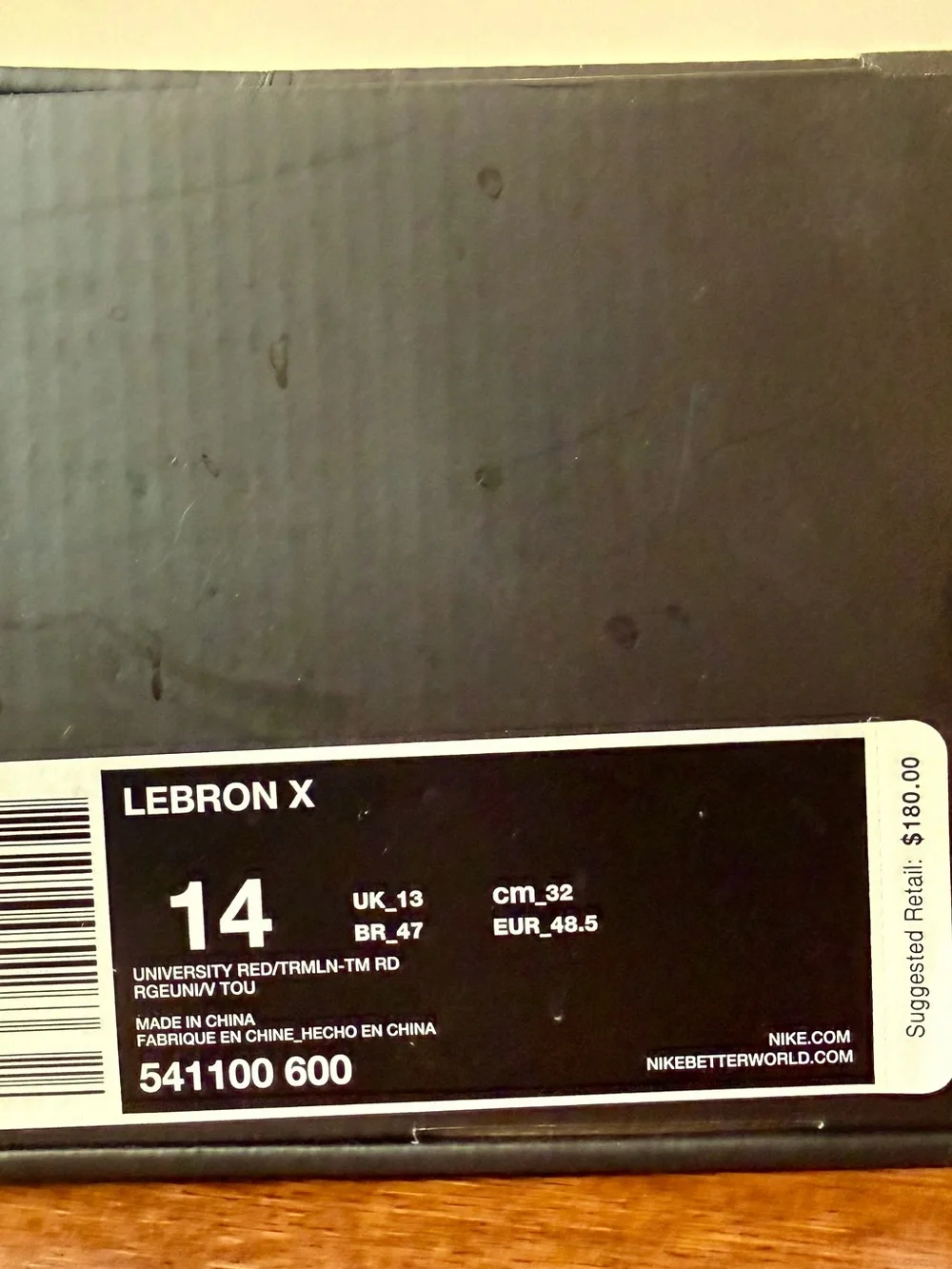 Nike LeBron X Christmas Size 14 New OG Box DS
